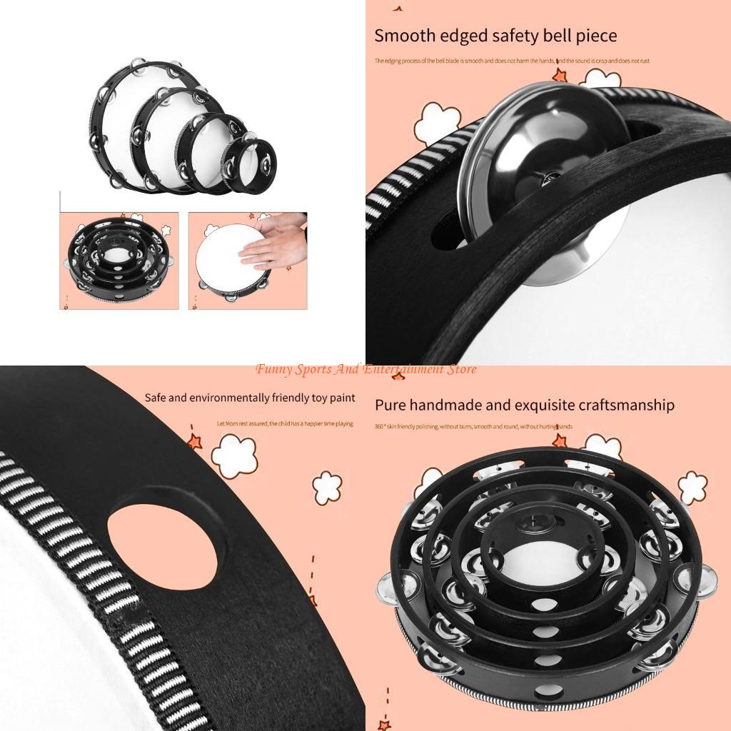 Musical Instrument Game - C4DE 4 шт. двухрядные колокольчики бубен
