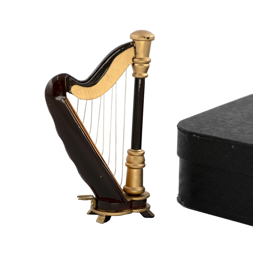 Musical Instrument I Play - Миниатюрная деревянная модель арфы, мини-музыкальный инструмент